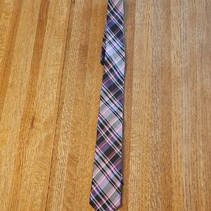 Ben Sherman Plaid Tie - Black, Blue, Pink